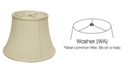 Cloth&Wire Slant Modified Bell Softback Lampshade with Washer Fitter